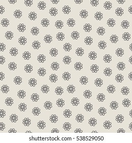 Seamless crochet flowers pattern. Crochet blanket of floral elements, handmade, multicolored knitted snowflakes, cozy blanket.