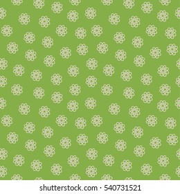 Seamless crochet flowers pattern. Blanket of floral elements, handmade, knitted snowflakes, lovely braided lace spring flowers