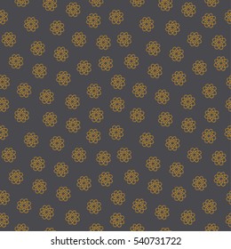 Seamless crochet flowers pattern. Blanket of floral elements, handmade, knitted snowflakes, lovely braided lace spring flowers