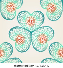 Seamless crochet flowers pattern. Crochet blanket of floral elements, handmade, multicolored knitted cloth, cozy blanket.