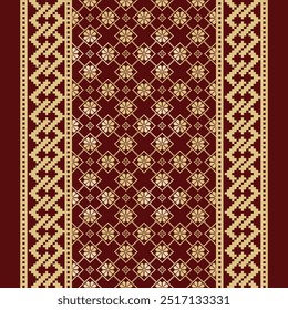 
Seamless crochet pattern with flowers and lace. Ideal for textiles, wallpaper and festive decorations.