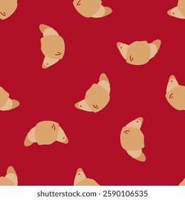 Seamless croissant pattern for your design.