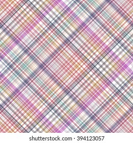 Seamless cross colorful, checkered diagonal pattern. Vector EPS 10.