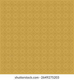 seamless cross and flower element patterns. Vector line art in gold.