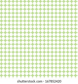 Seamless cross pattern in green color. For banknote, money design, currency, note, check (cheque), ticket, reward. Vector .