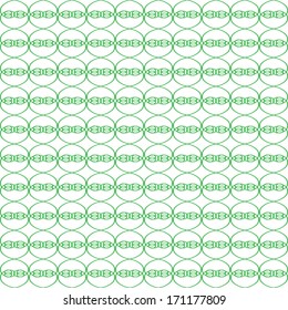 Seamless cross pattern in green color.  For banknote, money design, currency, note, check (cheque), ticket, reward. Vector . Watermark security.