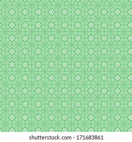 Seamless cross pattern in green color. For banknote, money design, currency, note, check cheque, ticket, reward. Vector . 
