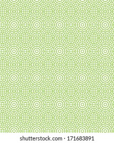 Seamless cross pattern in green color. For banknote, money design, currency, note, check cheque, ticket, reward. Vector . 