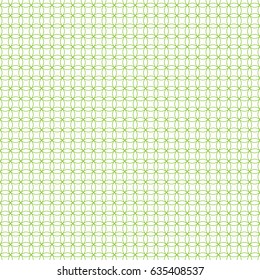 Seamless cross pattern in green color made of circles. Inspired of banknote, money design, currency, note, check or cheque, ticket, reward. Watermark security. Vector.