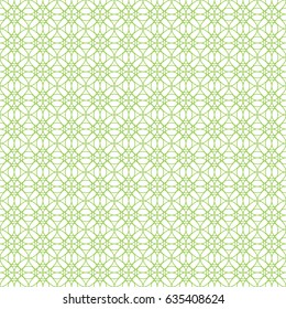Seamless cross pattern in green color. For banknote, money design, currency, note, check or cheque, ticket, reward. Vector .