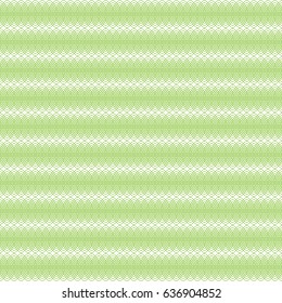Seamless cross pattern in green color made of thin flat trendy linear style lines. For banknote, money design, currency, note, check or cheque, ticket, reward. Watermark security. Vector.