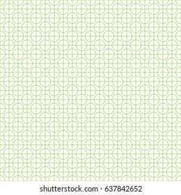 Seamless cross pattern in green color made of thin flat trendy linear style lines. For banknote, money design, currency, note, check or cheque, ticket, reward. Watermark security. Vector.
