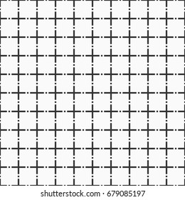 Seamless cross pattern. Modern stylish texture. Flat design. Minimalist graphic print. Repeating geometric pattern. Vector background.