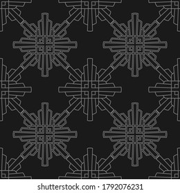 seamless cross pattern on black background. Vector image eps 10