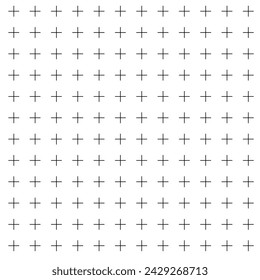 Seamless cross pattern, plus pattern isolated on transparent background. Vector graphics 