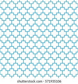 Seamless Cross Pattern. Vector geometric illustration.