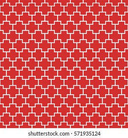Seamless Cross Pattern. Vector geometric illustration.