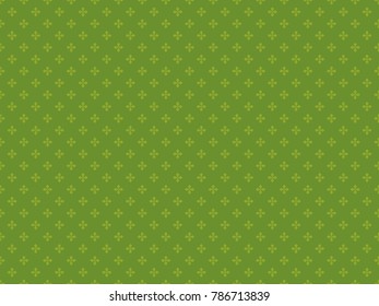 Seamless cross pattern vector. Plus icon yellow on green background. Design print for textile, fashion, wallpaper, background.