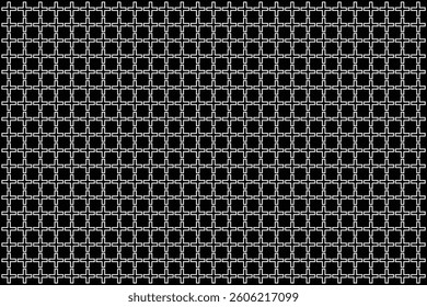 Seamless cross patterned texture for backgrounds, surfaces. grunge texture for design. Dashed rhombus geometric and Dash diagonal cross line seamless pattern. Black and white greek cross pattern. 