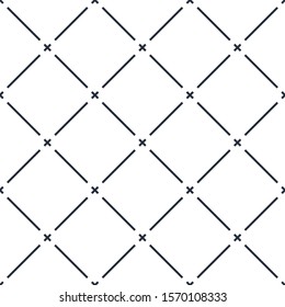 Seamless crossed lines geometric pattern, abstract minimal vector background with cross stripes, lined design for wallpaper or textile.