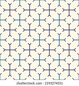 Cruza el vector sin soldadura. Papel tapiz tribal. Ornamento étnico. Patrón popular. Fondo geométrico. Motivo de los mosaicos. Fondo de la cuadrícula. Papel digital. Impresión textil. Diseño web étnico. Imagen abstracta