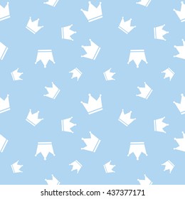 Seamless Crown Of King Decorative Background Pattern
