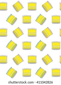 Seamless crown. Vector illustration