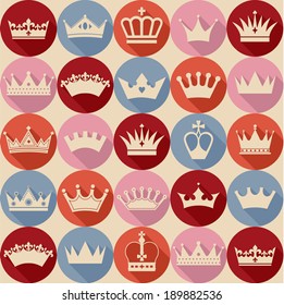 Seamless crowns pattern