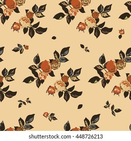 Seamless Cuban Floral Pattern In Vector