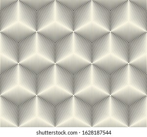 Seamless Cube Background. Monochrome Halftone Pattern