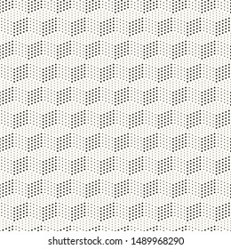 Seamless Cube Dotted simple Pattern. Abstract Wrapping Background. Vector Stylish Regular Geometric Texture
