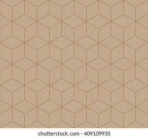 seamless cube pattern of dots. each detail in separate layer.