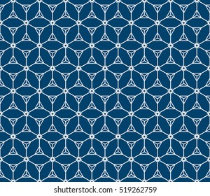 Seamless cube pattern. Geometric fashion design. Vector illustration. For wallpaper, invitation. Blue color
