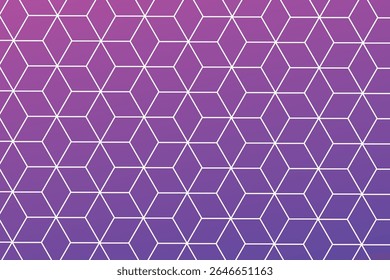 Motif de cube harmonieux motif géométrique ligne, texture cubique de couleur violette
