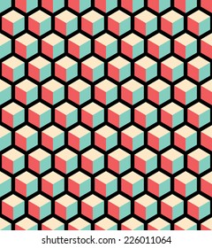 A seamless cube pattern vector background
