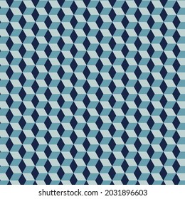 Seamless cubes isometric hexagon pattern vector background