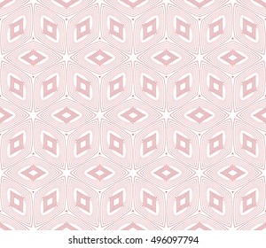 Seamless cubes with ornament. Abstract vector illustration. red gradient color.