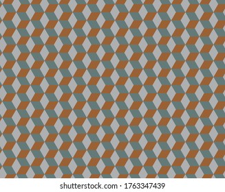Seamless Cubes Pattern. 3d vector geometric wallpaper, cube pattern background. Optical illusion.Modern Graphic Design