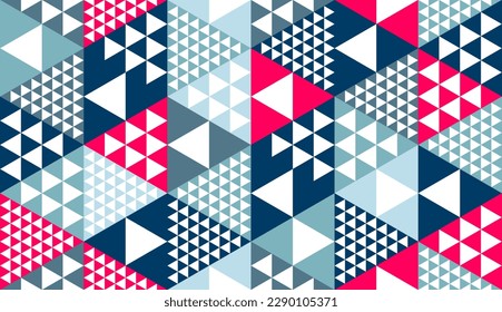 Seamless cubes vector background, rhombus and triangles boxes repeating tile pattern, 3D architecture and construction, geometric design.