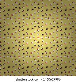 Seamless with cupcake on beige, white and yellow Background. Vector illustration. Wrapping paper. For food poster design.