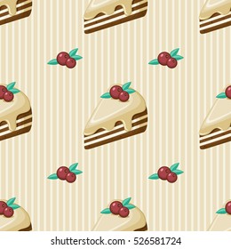 Seamless cupcake vector pattern