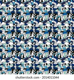 Seamless cupcakes hand drawn seamless pattern. Romantic ornament, backdrop design. Colorful background vector with collection of confectionery. Decorative wallpaper, good for printing.