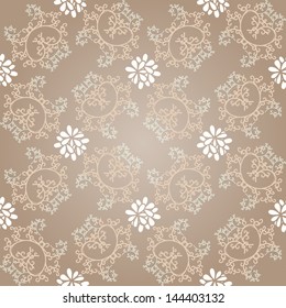 Seamless curly background like glossy beige silk