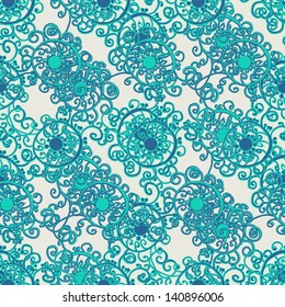seamless curly pattern in the asian style