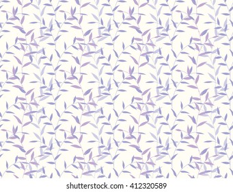 Seamless Curly Plant Leaves Floral Pattern Background