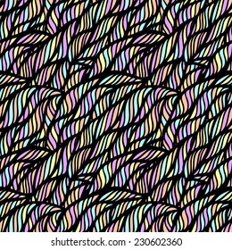 Seamless curly wave background, vector illustration