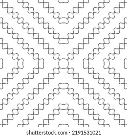 Seamless Curve Lines Motifs Pattern.Contemporary Decoration for Interior, Exterior, Carpet, Textile, Garment, Cloth, Silk, Tile, Plastic, Paper, Wrapping, Wallpaper, Background, Ect. Vector 