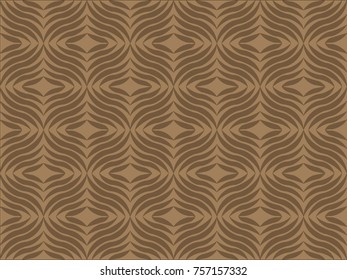 Seamless curve pattern vector. Design tile gold on gold background