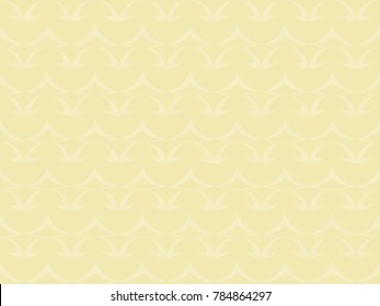 Seamless curve pattern vector. Design light cream on cream. Repeat design print for textile, wallpaper, background.