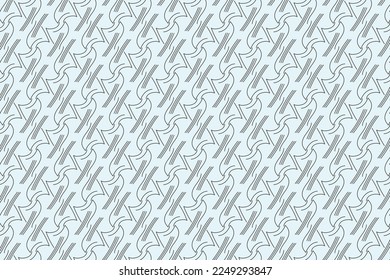 Seamless Curve Shape Pattern Blue Background